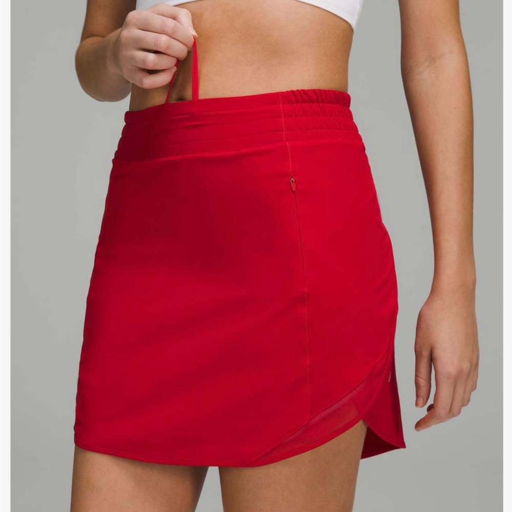 LULULEMON HOTTY HOT SKORT LONG RED